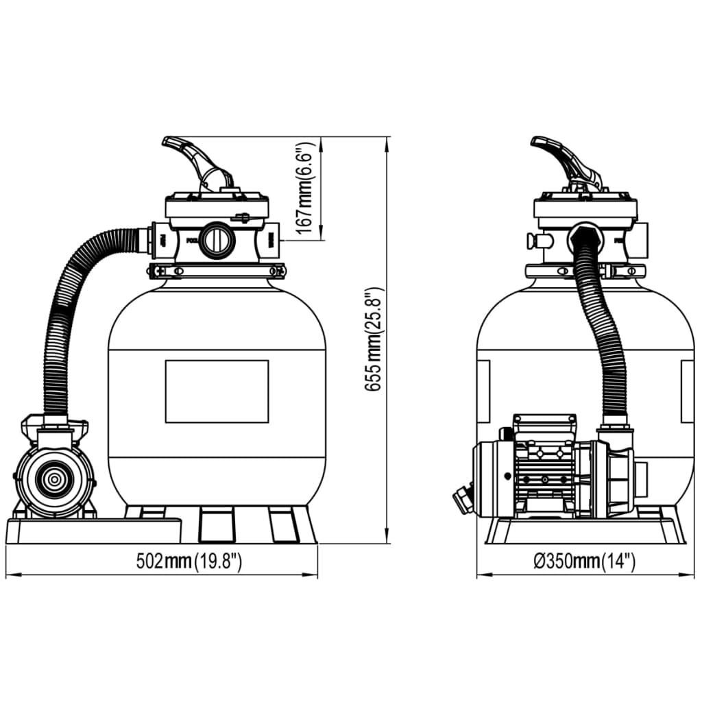 Sandfilterpumper 2 stk. 600 w 17000 l/t - number 6.
