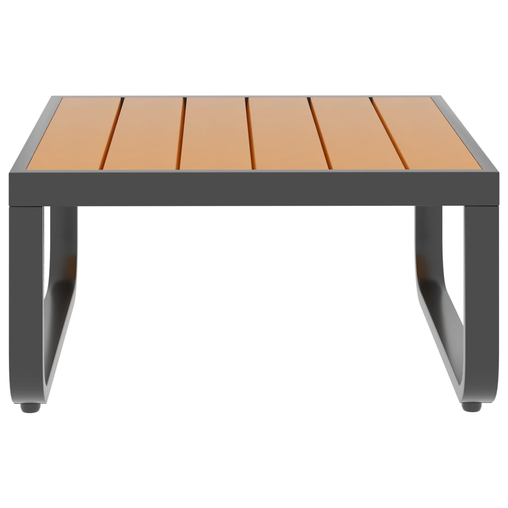 Hjørnesofasæt til haven 4 dele med hynder aluminium wpc - number 11.