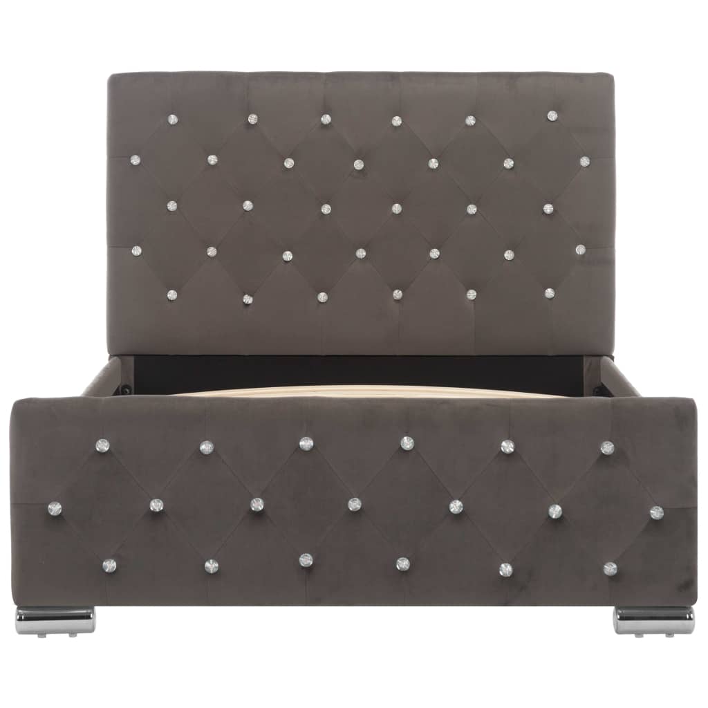 Rama łóżka aksamit - szary, 100 x 200 cm - number 4.