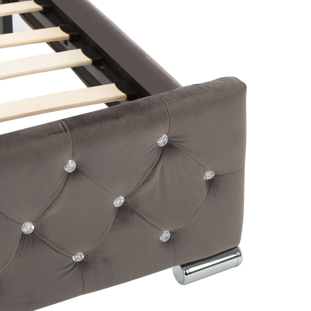 Rama łóżka aksamit - szary, 100 x 200 cm - number 7.