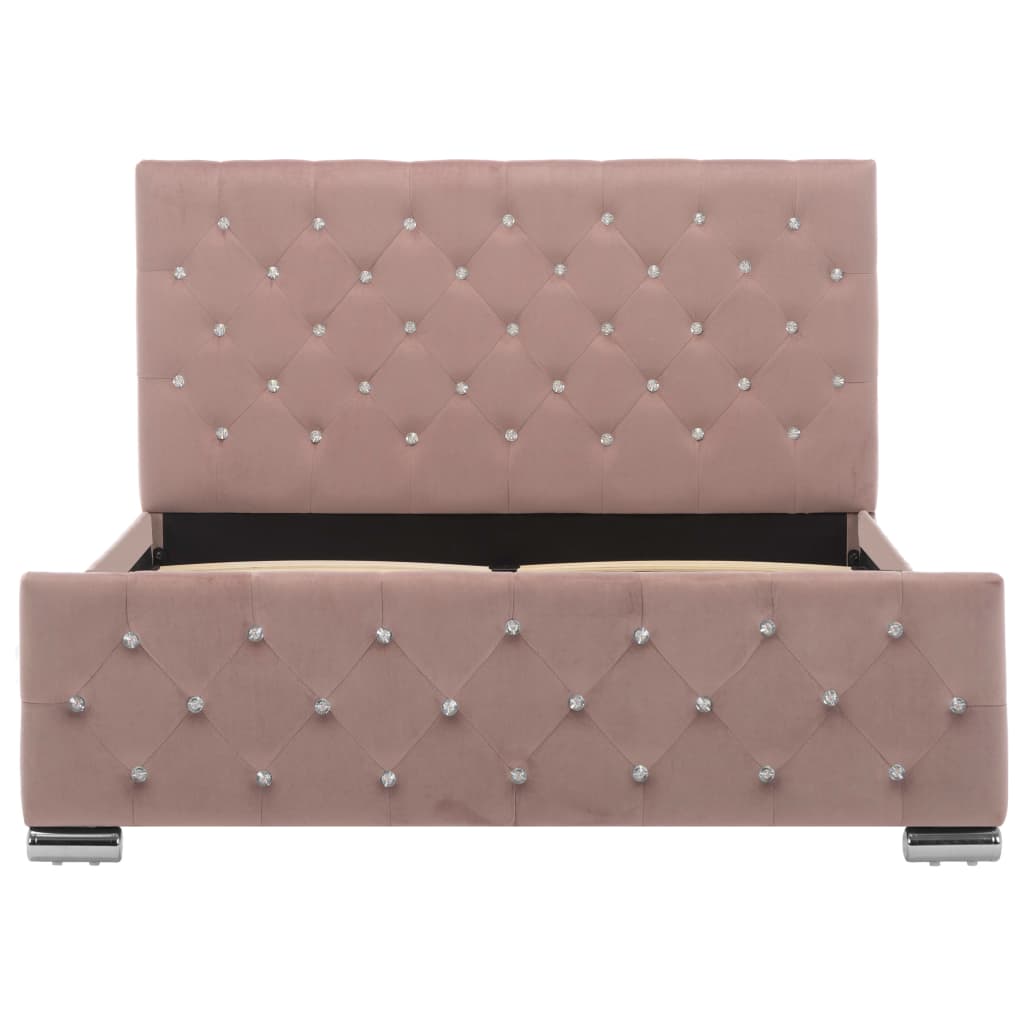 Okvir kreveta 120x200 cm baršun roza - number 4.