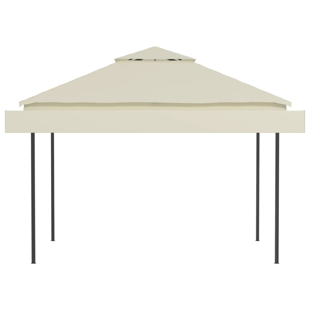 Gazebo with 2 extendable roofs 3x3x2.75 cm 180 g/m² cream - number 5.
