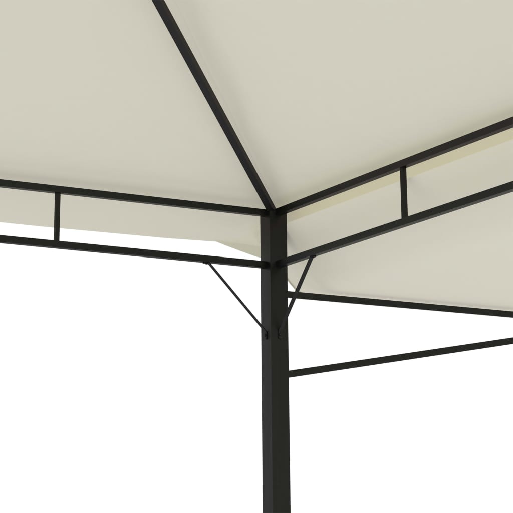 Gazebo with 2 extendable roofs 3x3x2.75 cm 180 g/m² cream - number 7.