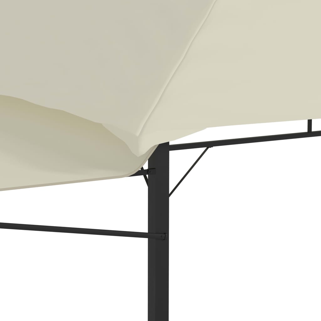 Gazebo with 2 extendable roofs 3x3x2.75 cm 180 g/m² cream - number 9.