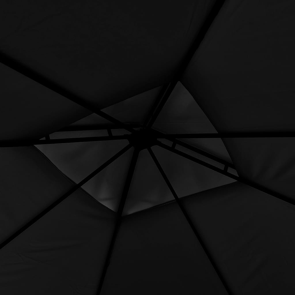 Paviljon s 2 krova na razvlačenje 3x3x2,75 m 180 g/m² antracit siva - number 8.