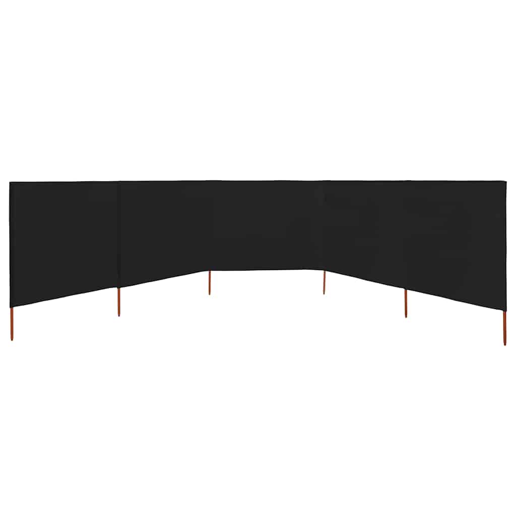 5-panel reading curtain fabric - black, 600 x 160 cm, 1 - number 3.