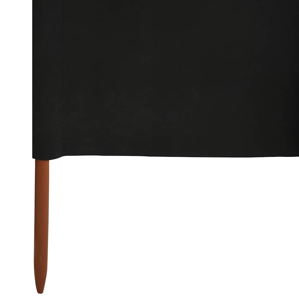 5-panel reading curtain fabric - black, 600 x 160 cm, 1 - number 5.