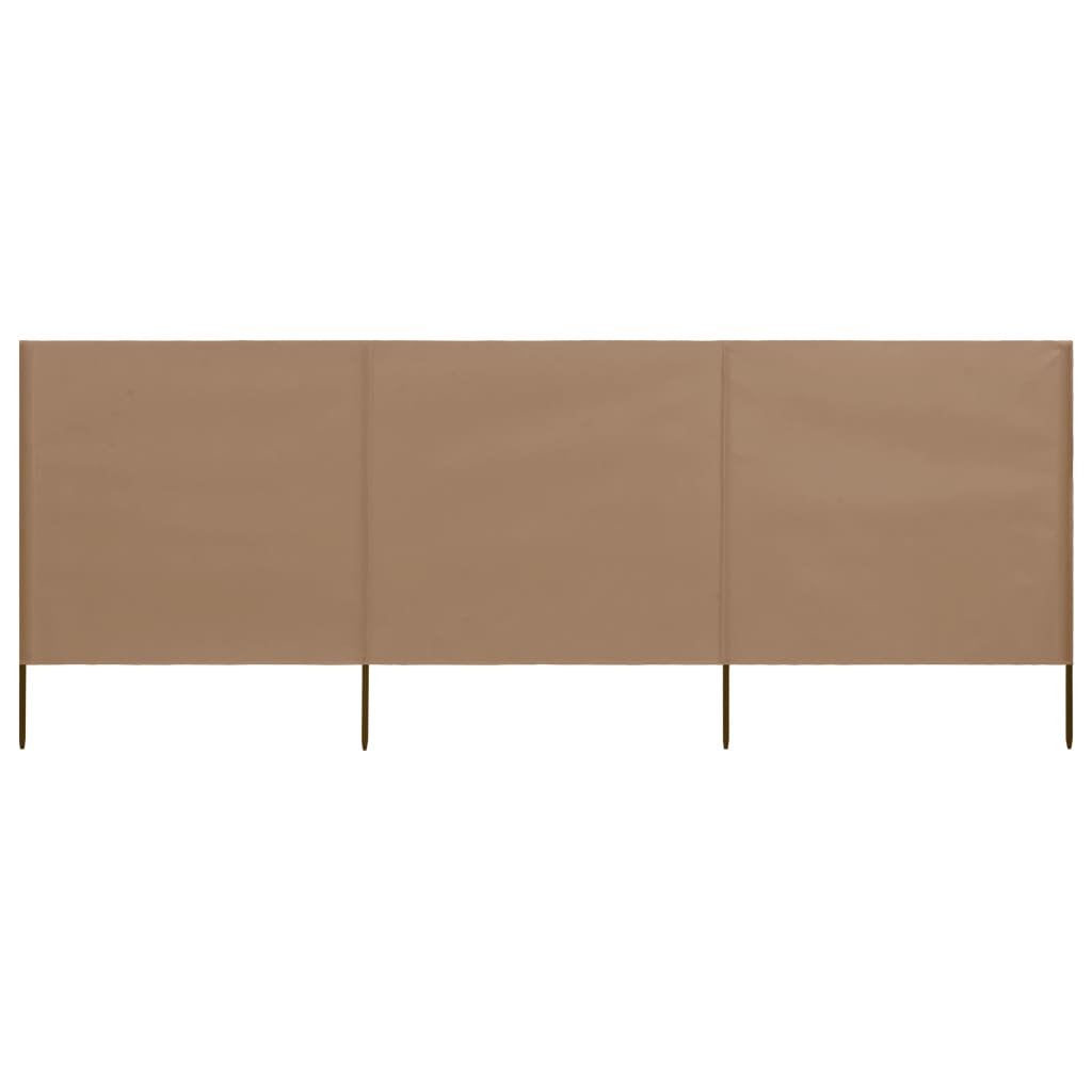 3-panels læsejl stof - gråbrun, 400 x 80 cm, 1 - number 1.