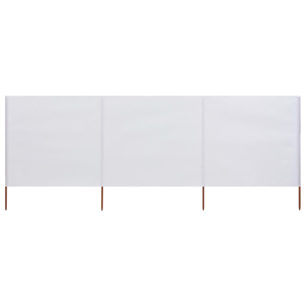 3-panels læsejl 400x80 cm stof sandhvid - number 1.