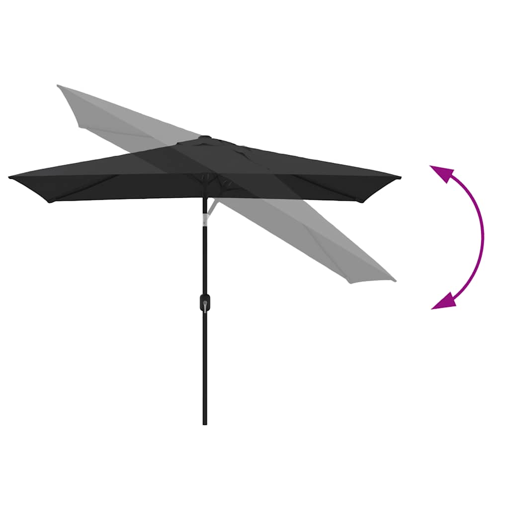 Parasol 300x200 cm metal pole black - number 5.