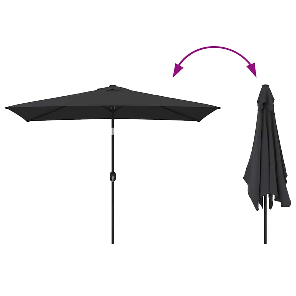 Parasol 300x200 cm metal pole black - number 6.