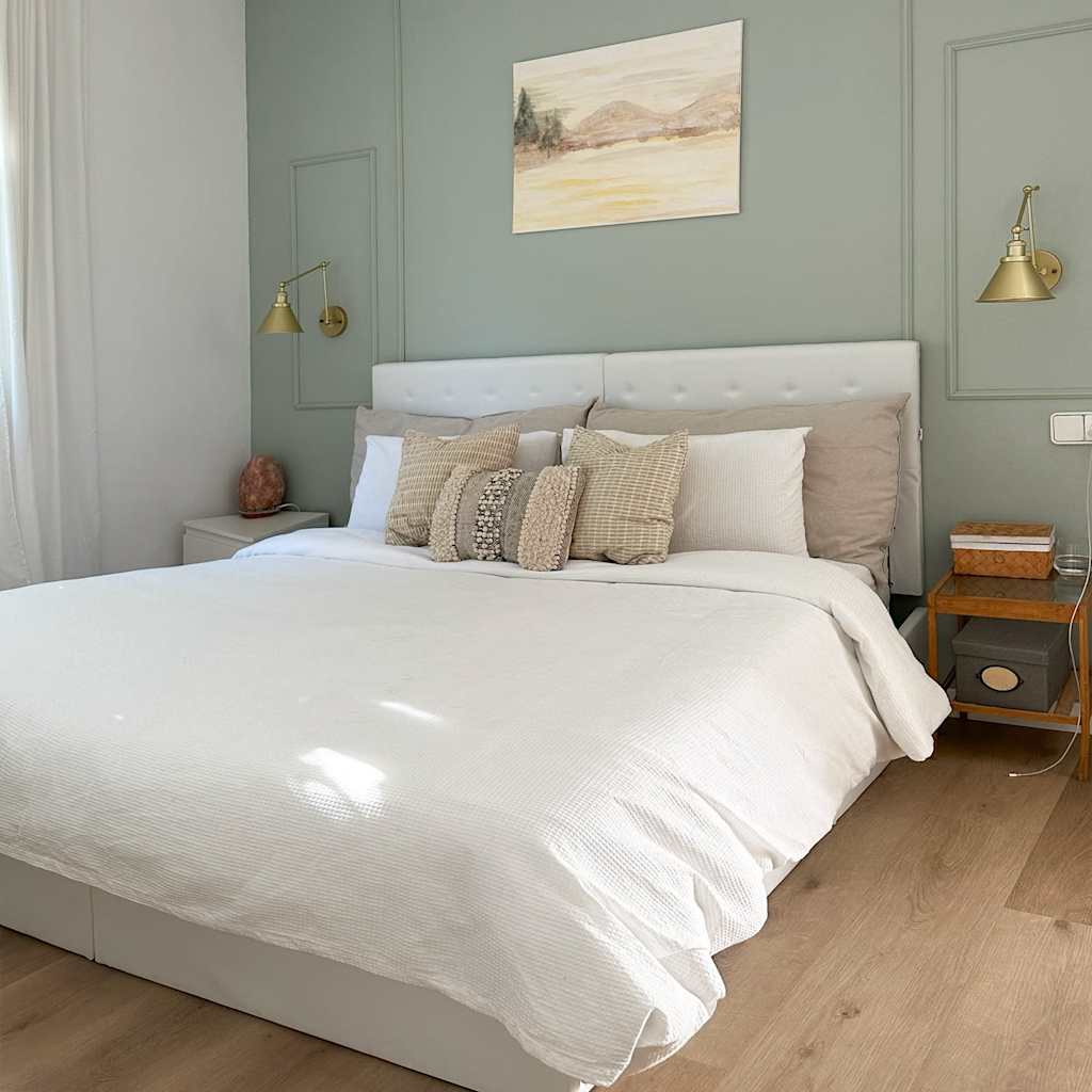 Hydraulisk oppbevaringsseng 180 x 200 cm kunstskinn hvit - number 3.