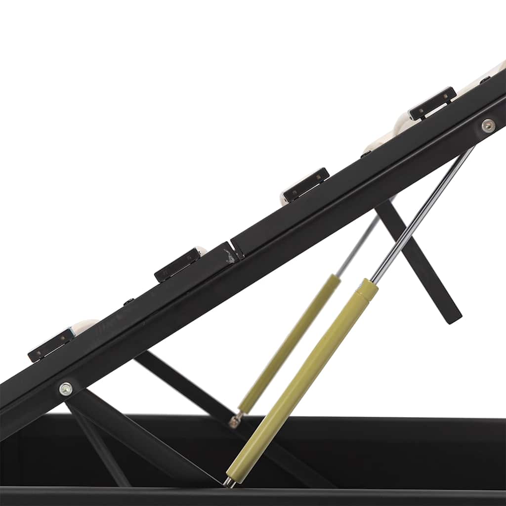 Hydraulisk opbevaringsseng kunstlæder - grå, 120 x 200 cm - number 7.