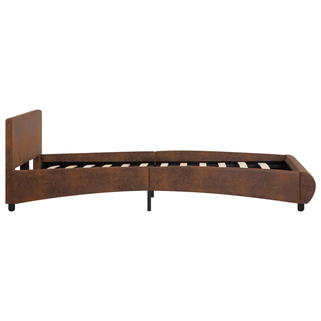 Sengestel 120 x 200 cm kunstlæder brun - number 4.