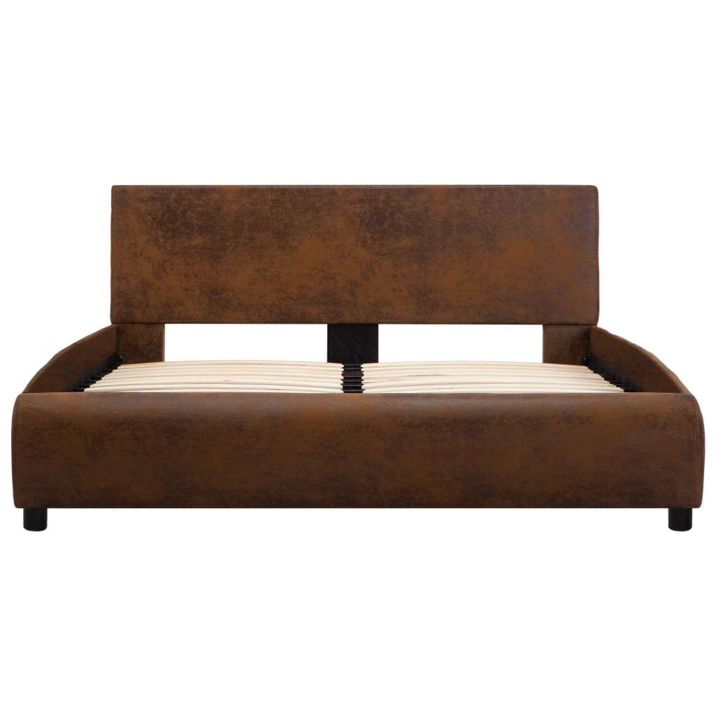 Sengestel 120 x 200 cm kunstlæder brun - number 3.