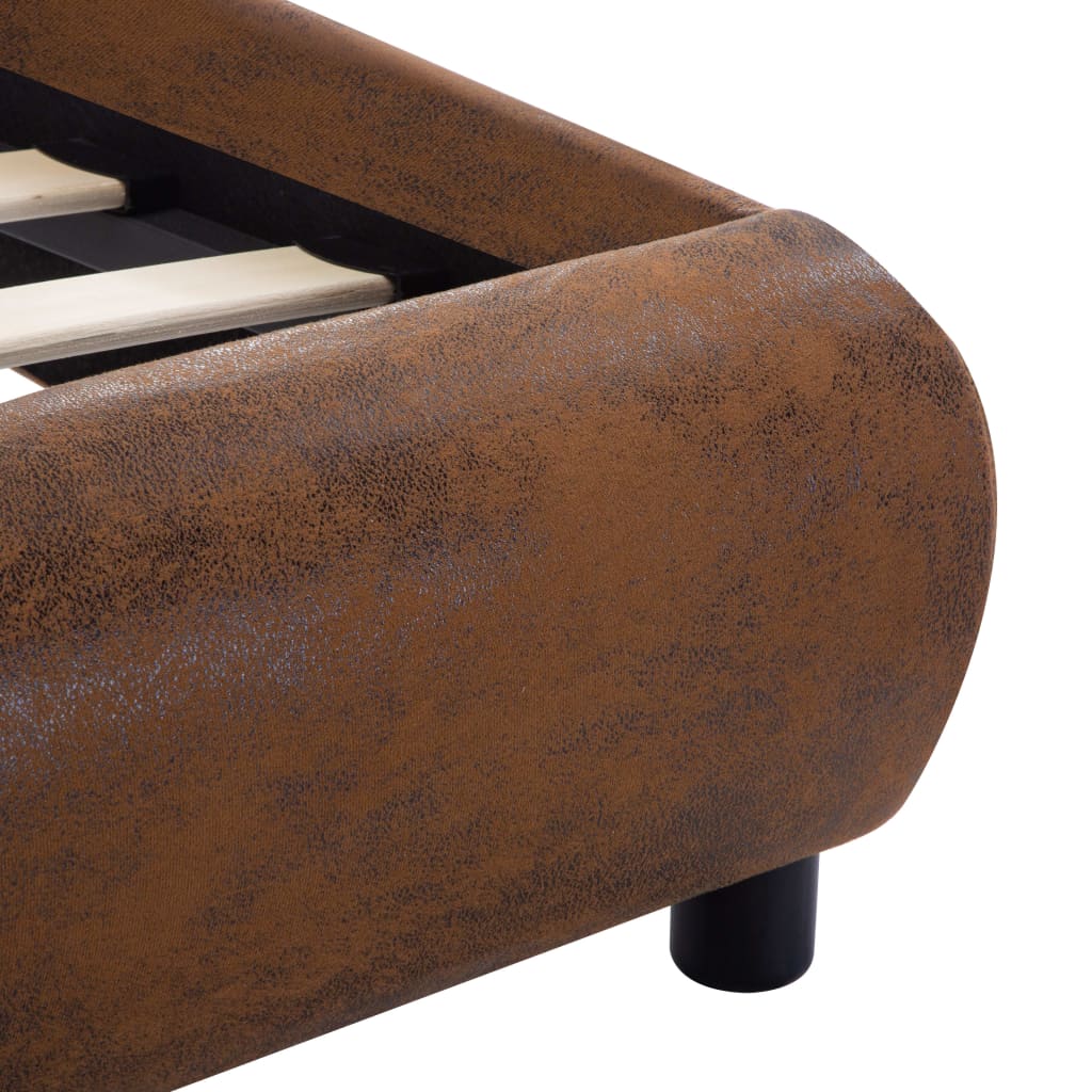 Sengestel 120 x 200 cm kunstlæder brun - number 5.