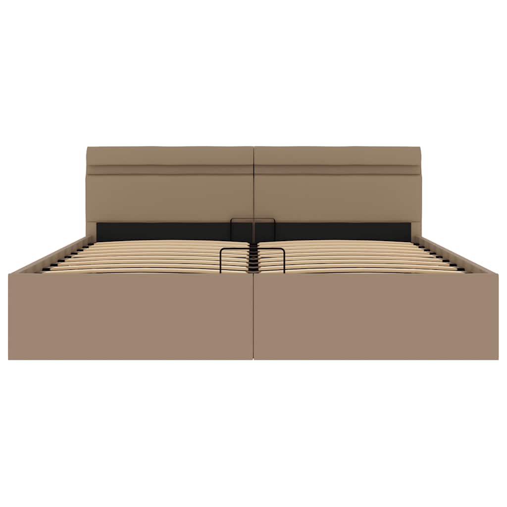 Hidraulički krevet na šarkama 160x200 cm umjetna koža cappuccino - number 6.