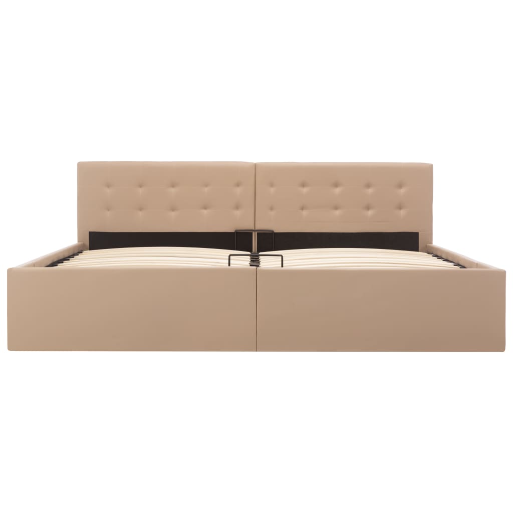 Bed frame without mattress with hydraulic storage - cappuccino, 180 x 200 cm - number 4.