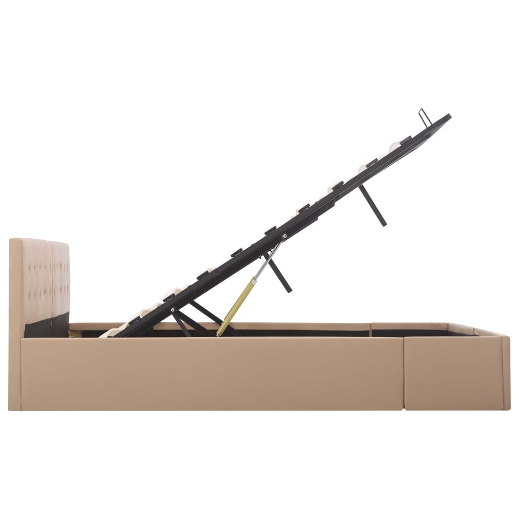 Bed frame without mattress with hydraulic storage - cappuccino, 180 x 200 cm - number 6.