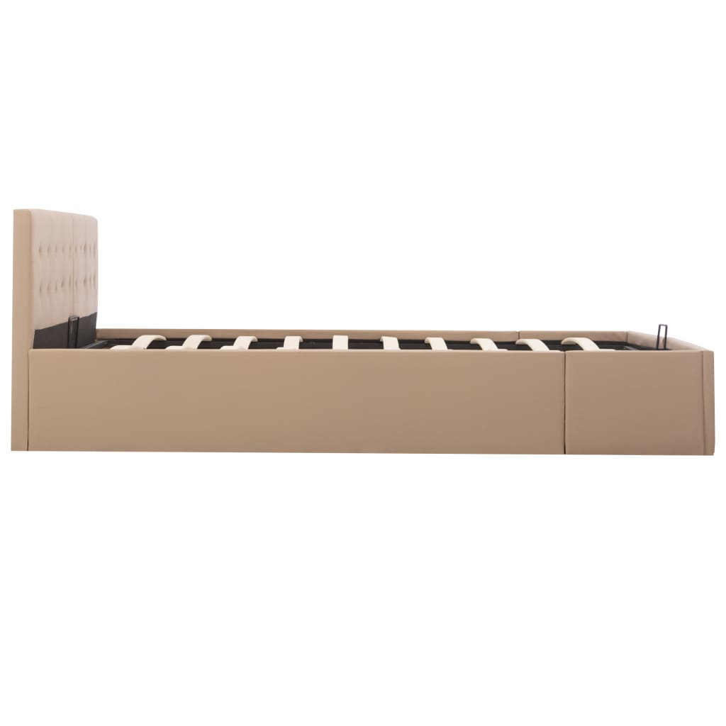 Bed frame without mattress with hydraulic storage - cappuccino, 180 x 200 cm - number 5.