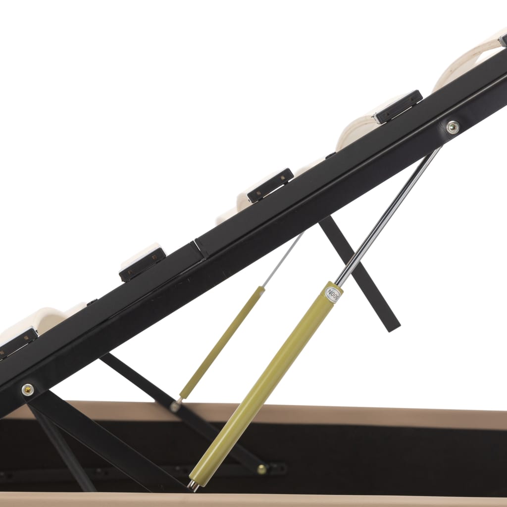 Bed frame without mattress with hydraulic storage - cappuccino, 180 x 200 cm - number 7.