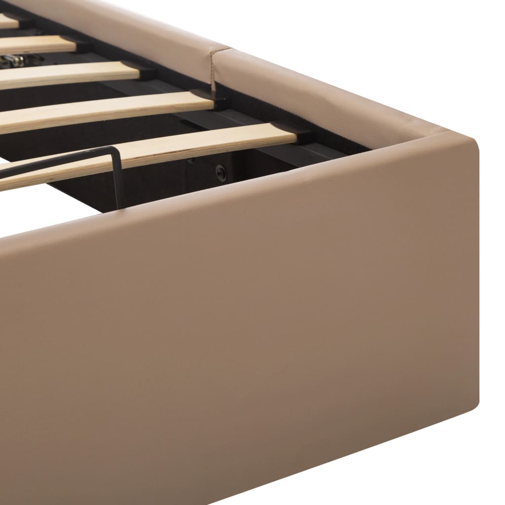 Bed frame without mattress with hydraulic storage - cappuccino, 180 x 200 cm - number 9.