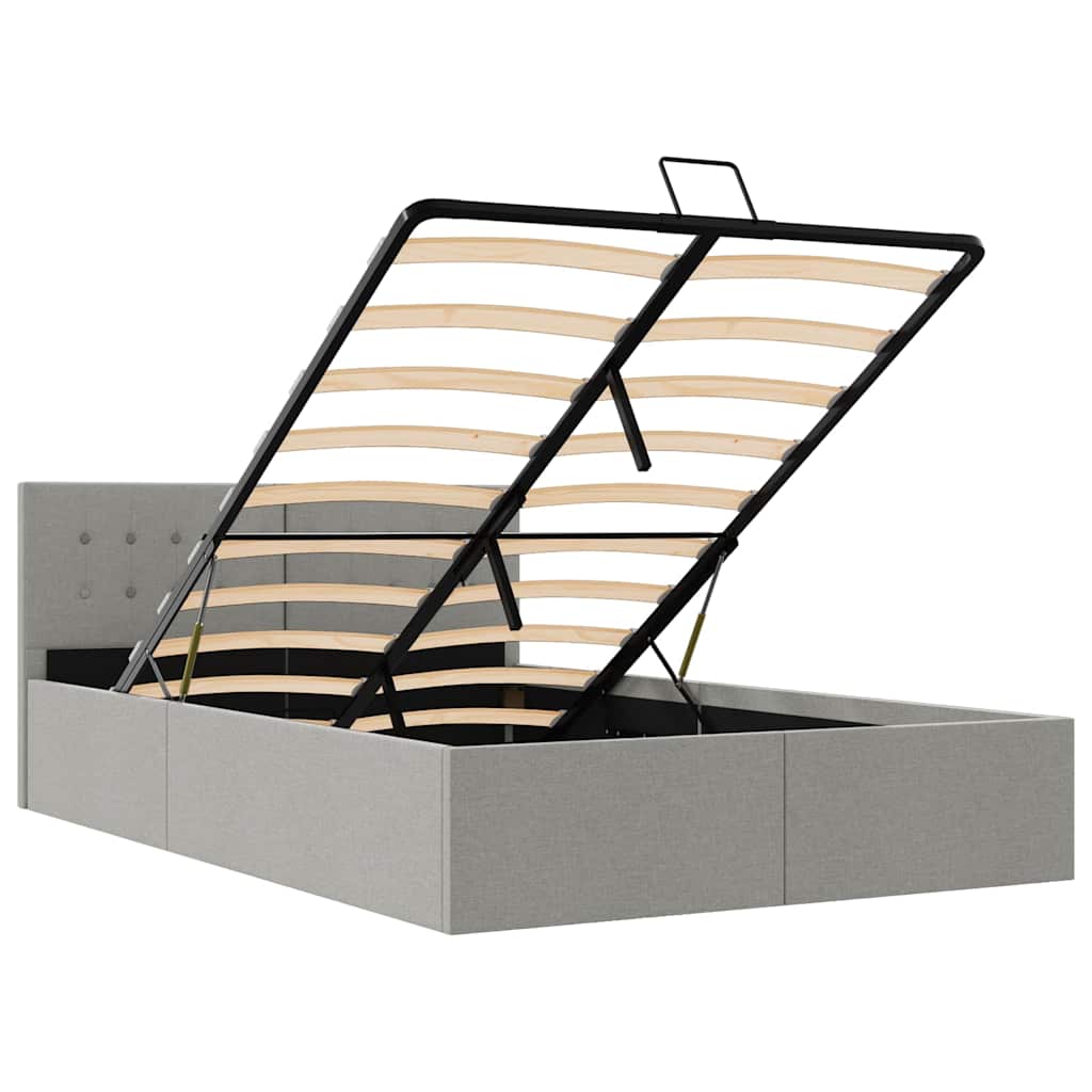 Łóżko hydrauliczne 120 x 200 tkanina jasnoszara - number 8.