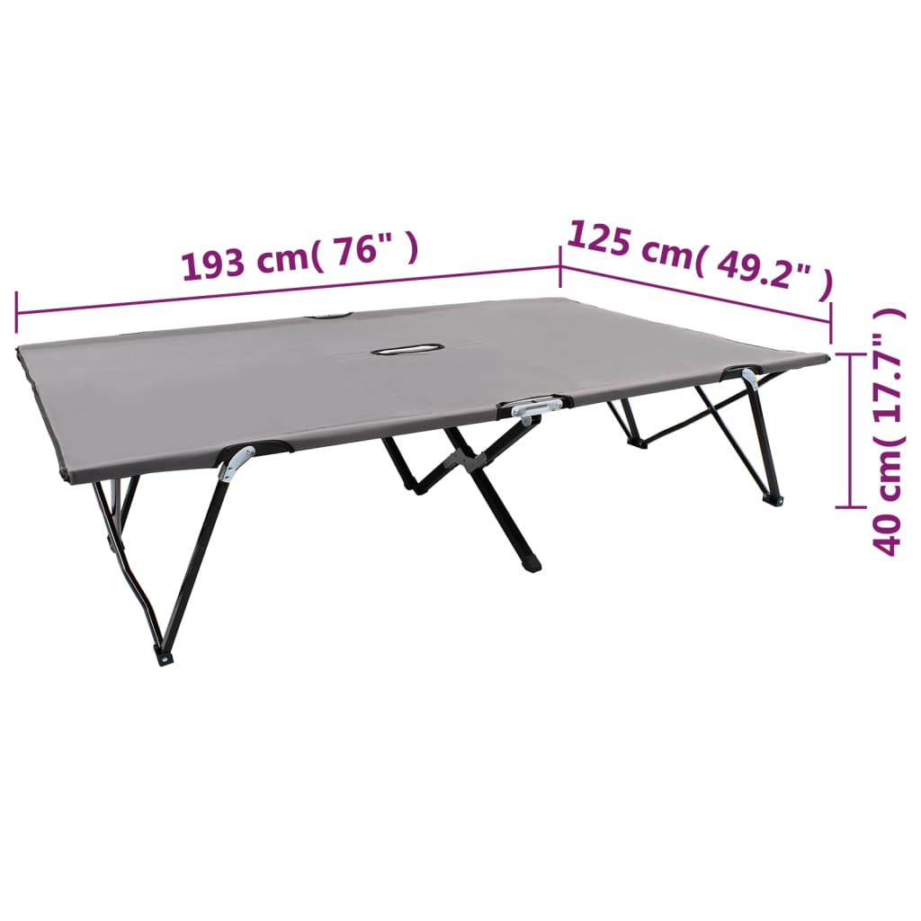 2 -person solseng sammenleggbart stål - grå, 1 - number 8.