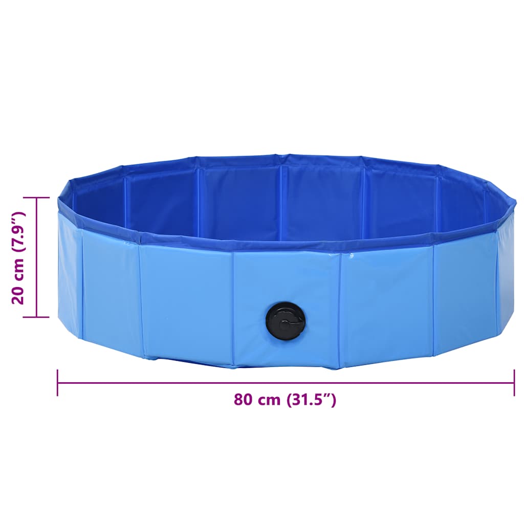 Piscine pliable pour chien en pvc - bleu, 80 x 20 cm - number 9.