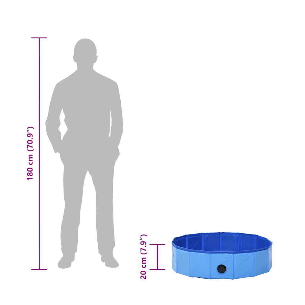 Piscine pliable pour chien en pvc - bleu, 80 x 20 cm - number 10.