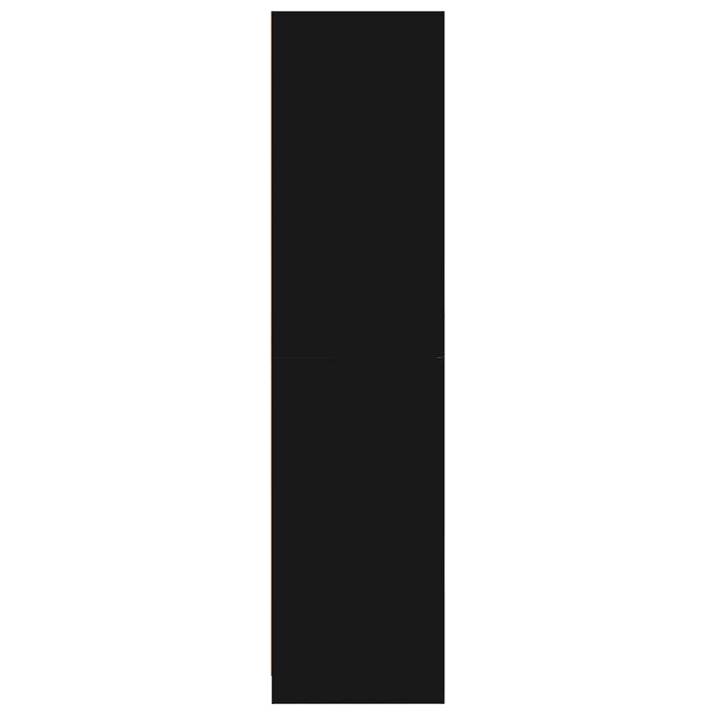 Ormar s ladicama izrađeno drvo - crni, 50 x 50 x 200 cm, 1, 2 ladice - number 5.