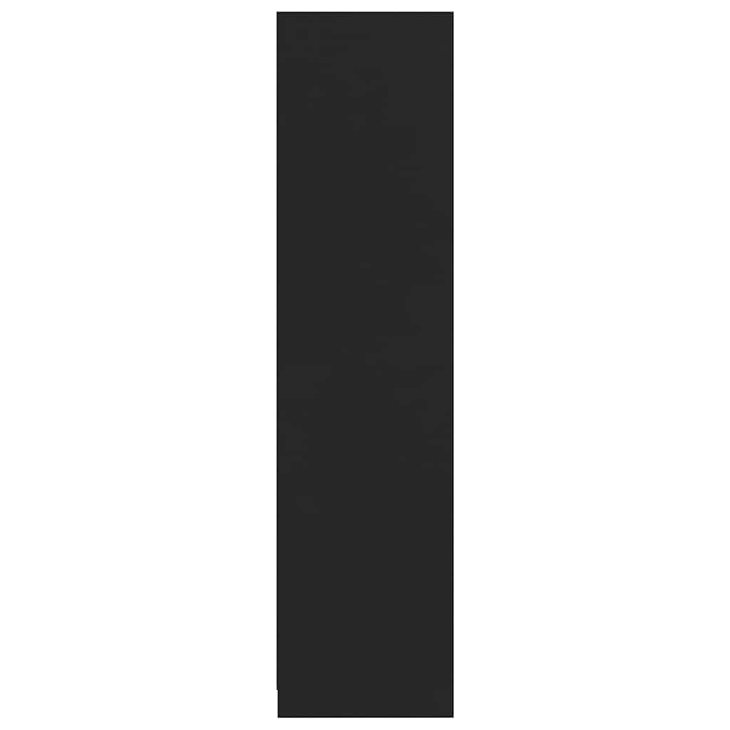 Drveni ormar izrađen - crni, 100 x 50 x 200 cm, 1, 2 ladice - number 5.