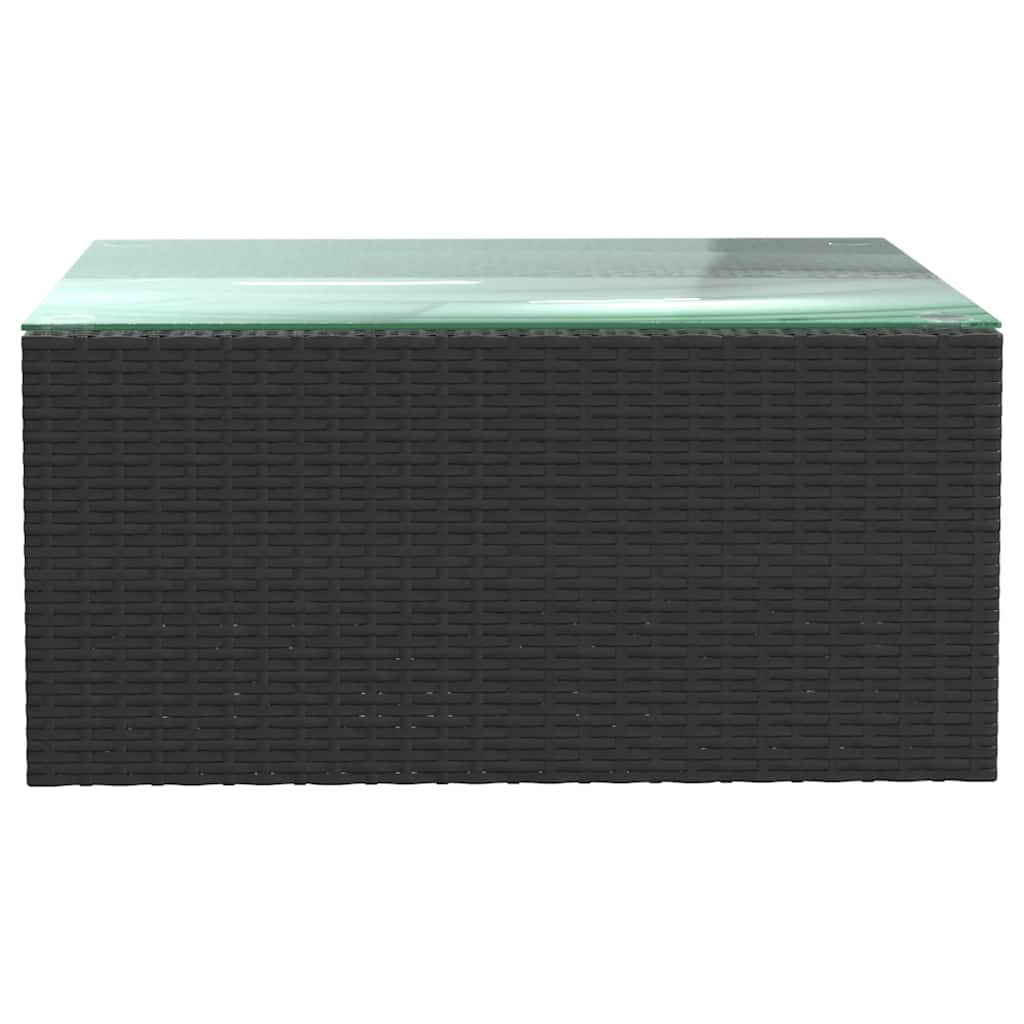 Hagesalongsett 7 deler med puter polyrattan sort - number 9.