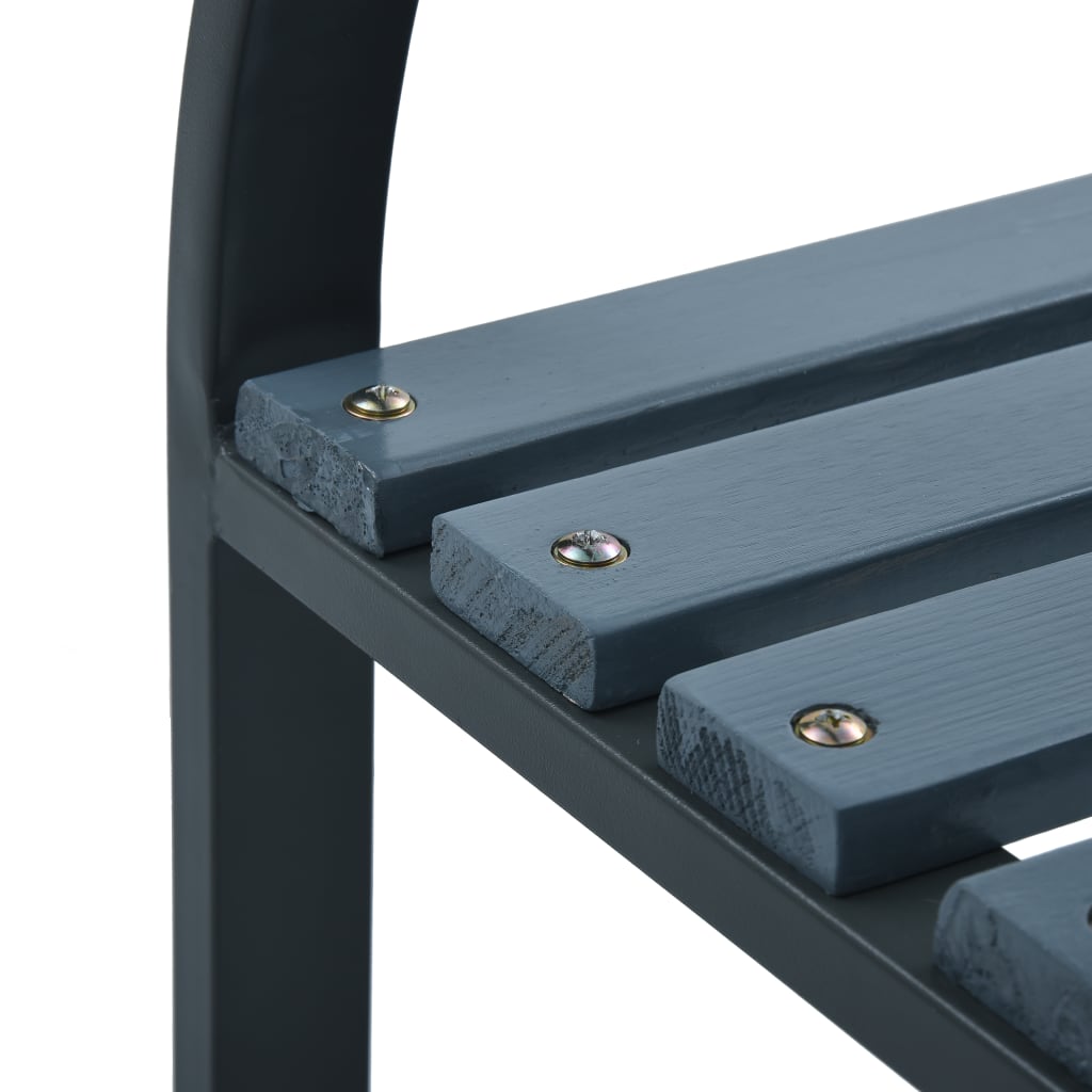 Havebænk 120 cm træ grå - number 7.