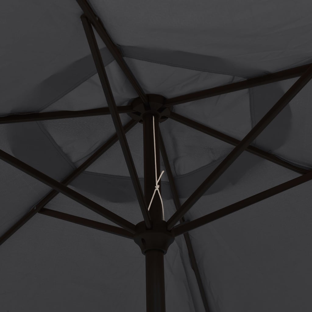 Parasol 200x224 cm aluminum - black - number 5.