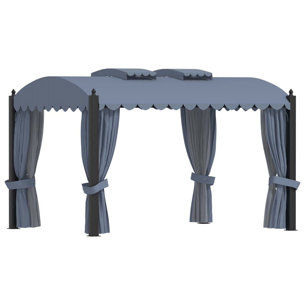 Paviljon sa zastorima 3x4 m čelik antracit siva - number 1.