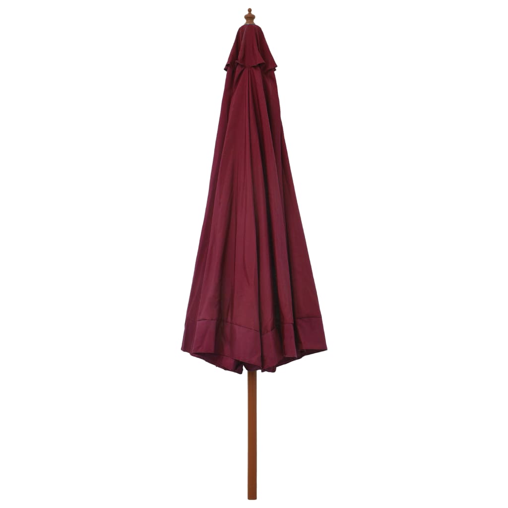 Vanjski suncobran sa drvenom motkom 330 cm bordo - bordo, 1 - number 3.
