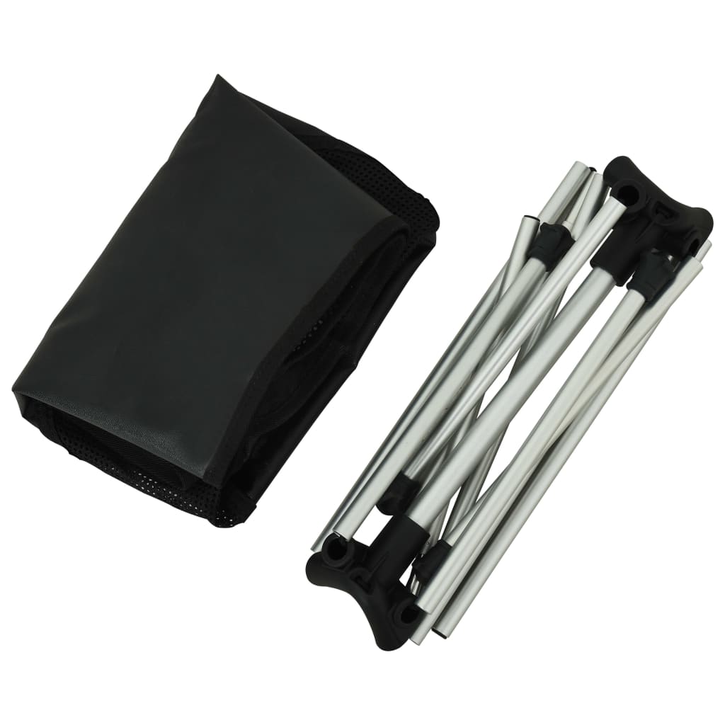 Foldbare campingstole 2 stk. m. bæretaske 54x50x65 cm aluminium - number 5.
