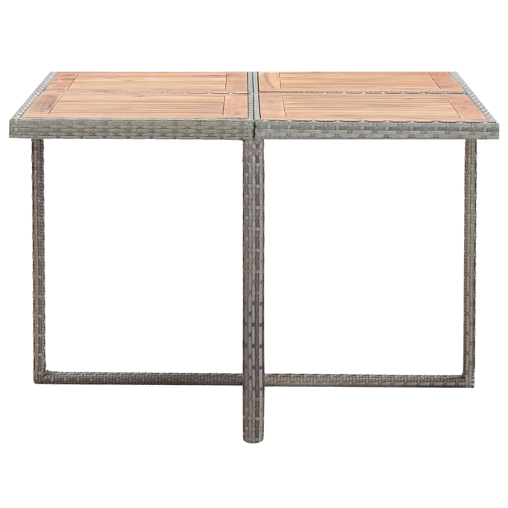 Vanjski blagovaonski stol od 9 dijelova s jastucima od poliratana antracit siva - number 8.