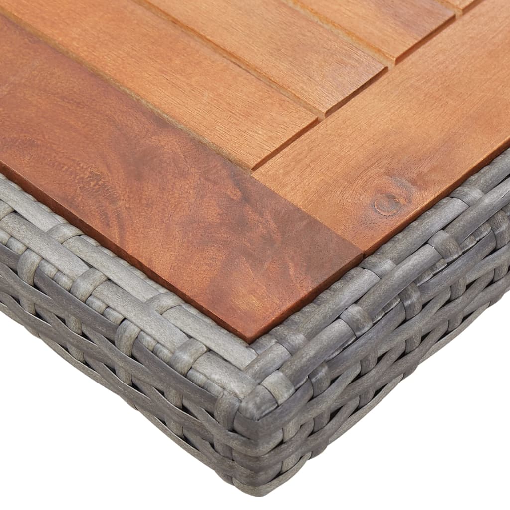 Ensemble de table à manger d'extérieur 13 pièces avec coussins en polyrotin gris anthracite - number 8.