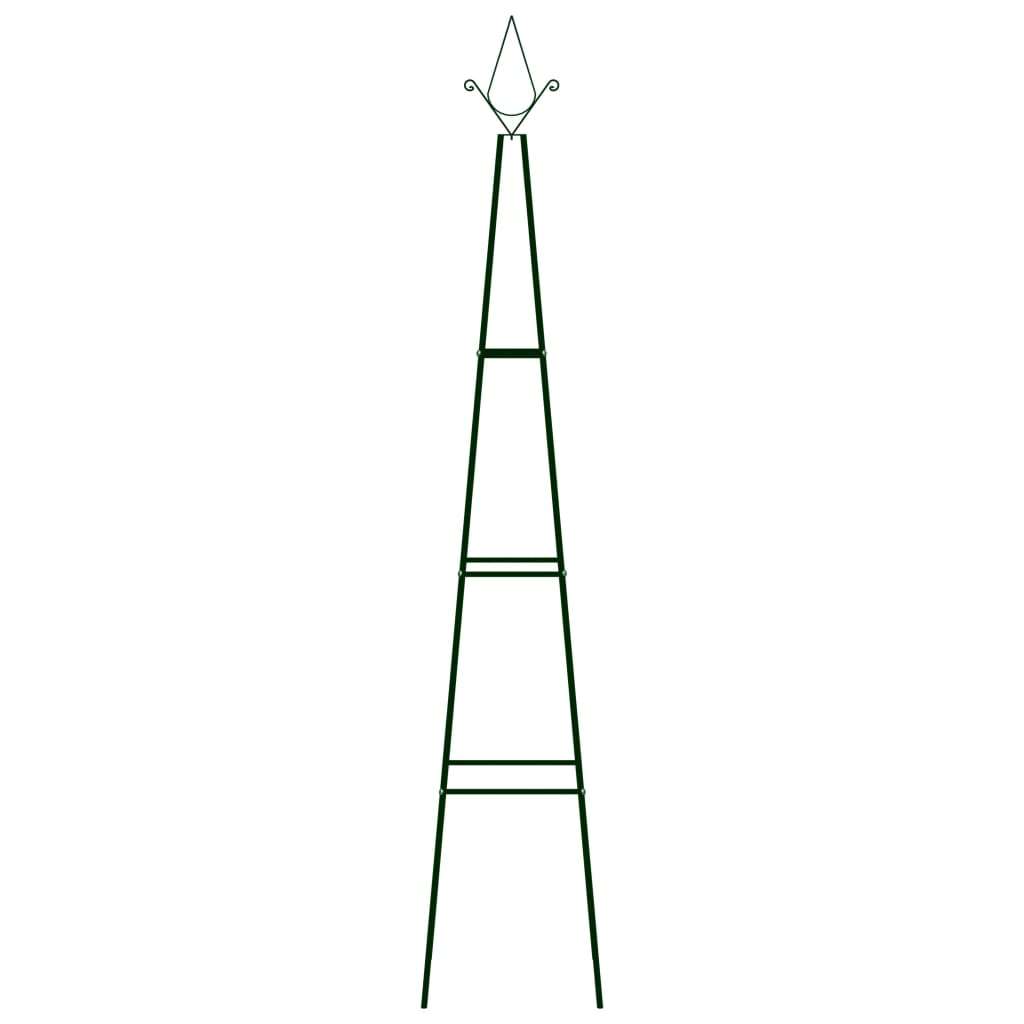 Supports pour plantes grimpantes 2 pcs. 35x35x195 cm fer vert foncé - number 2.