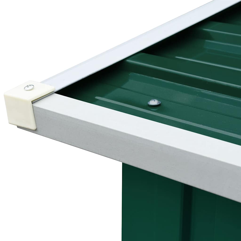 Brændeskur 172 x 91 x 154 cm galvaniseret stål - grøn - number 5.