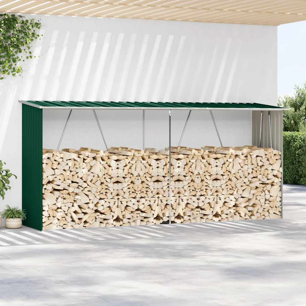 Hořící kůlna do zahrady 330x84x152 cm galvanizovaná ocel - zelená - number 3.