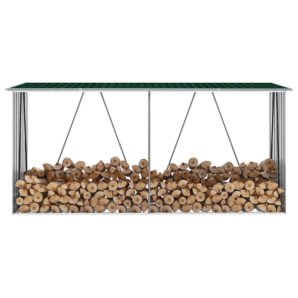 Hořící kůlna do zahrady 330x84x152 cm galvanizovaná ocel - zelená - number 5.