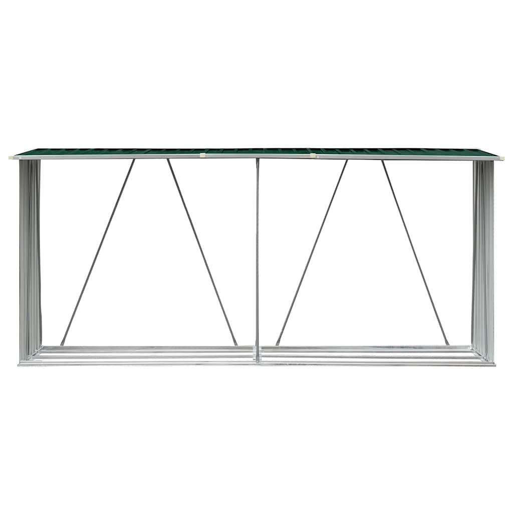 Hořící kůlna do zahrady 330x84x152 cm galvanizovaná ocel - zelená - number 6.