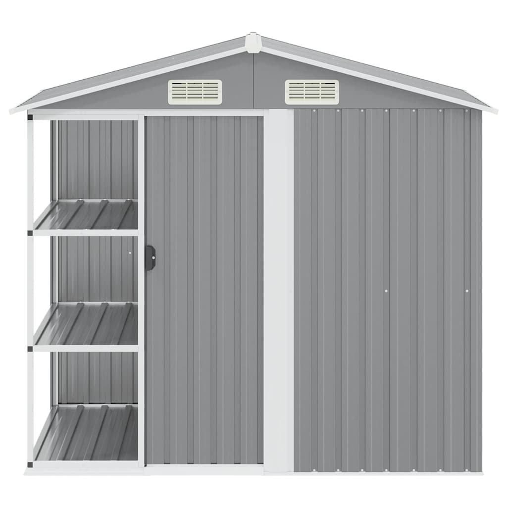 Vrtna kućica s policom za knjige 205x130x183 cm željezo - siva, 1 - number 3.