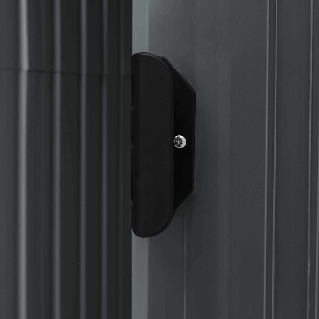 Vrtna kućica s policama 205x130x183 cm željezo - antracit siva, 1 - number 6.