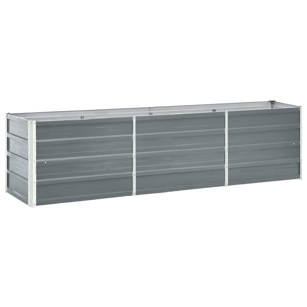 Raised planter galvanized steel - grey, 240 x 40 x 45 cm, 1 - number 1.