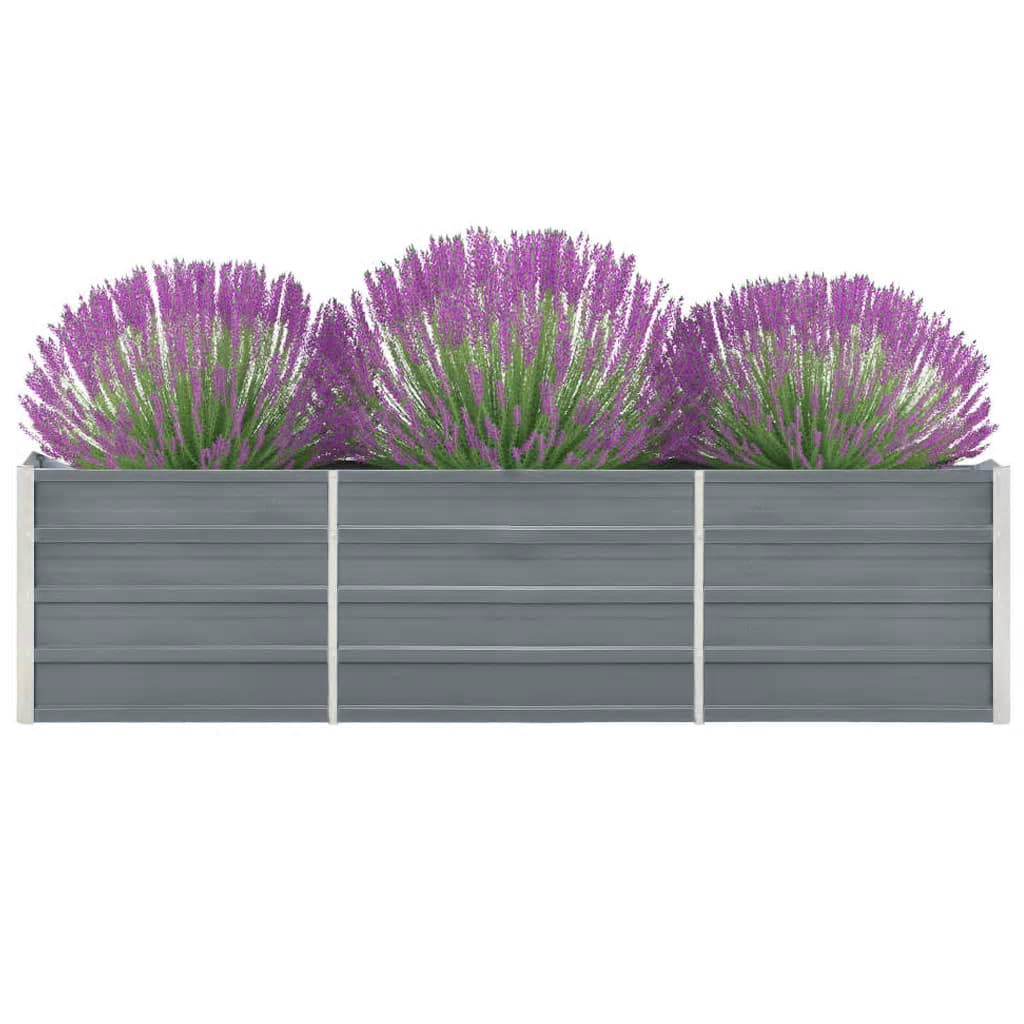 Raised planter galvanized steel - grey, 240 x 40 x 45 cm, 1 - number 2.