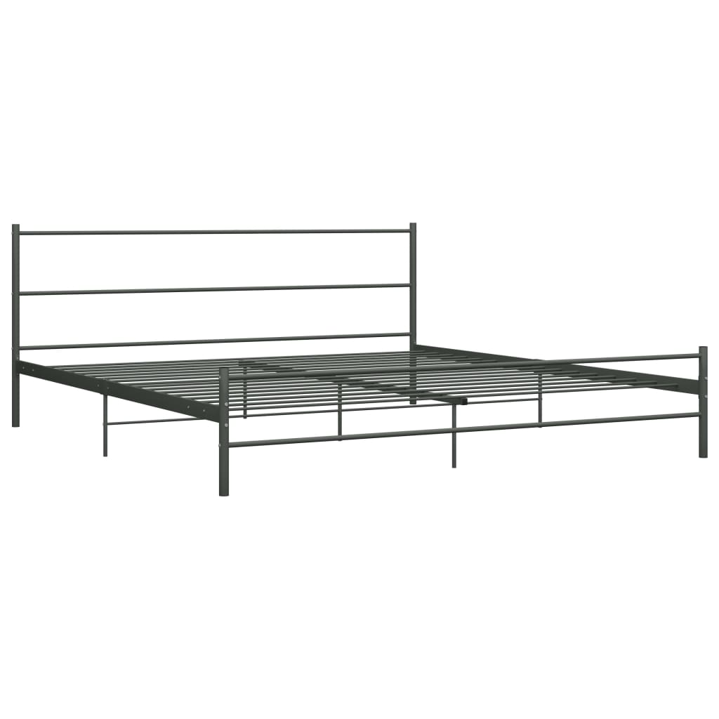 Bed frame metal - grey, 200 x 200 cm - number 2.